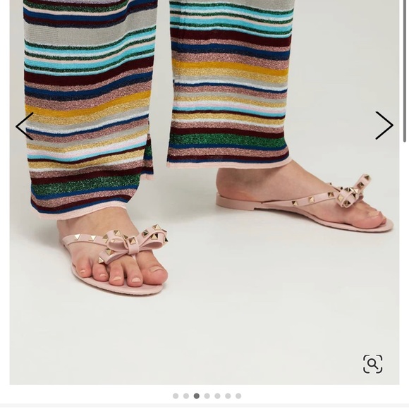 Valentino Garavani size 38 Rockstud PVC flats with bow - Picture 5 of 5